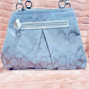 Coach Grey/Silver, Medium size City tote bag. Never been used.